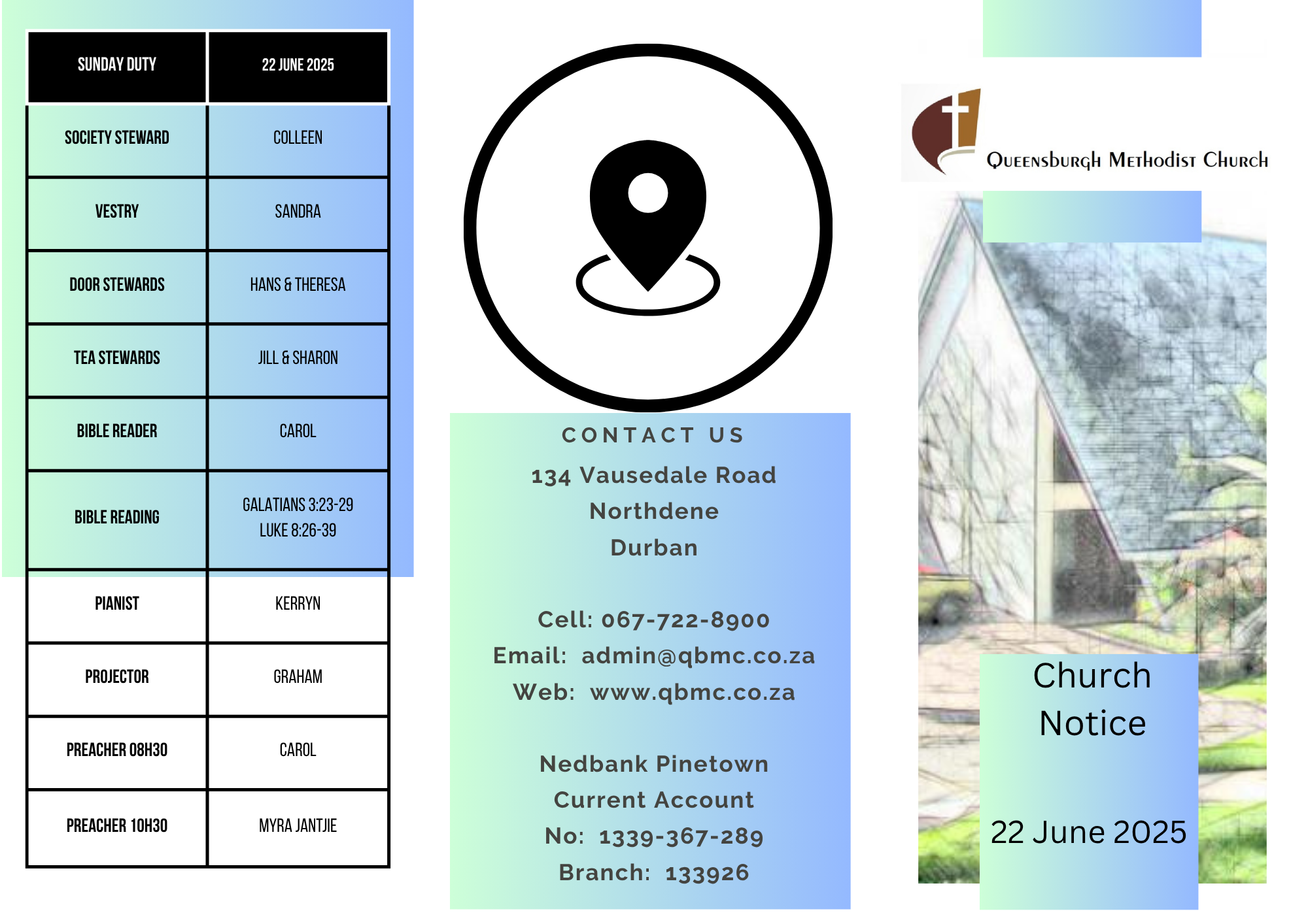 Church Bulletin 22 June